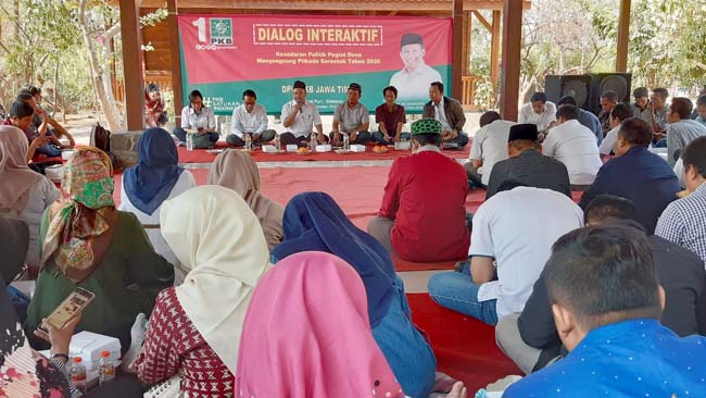 DIALOG INTERAKTIF - Menjelang Pilkada 2020, Dewan Pengurus Wilayah (DPW) PKB Jatim menggelar diskusi dan dialog interaktif dengan perwakilan RT/RW dan pegiat desa se Sidoarjo di Tanjung Puri, Rabu (25/9/2019)