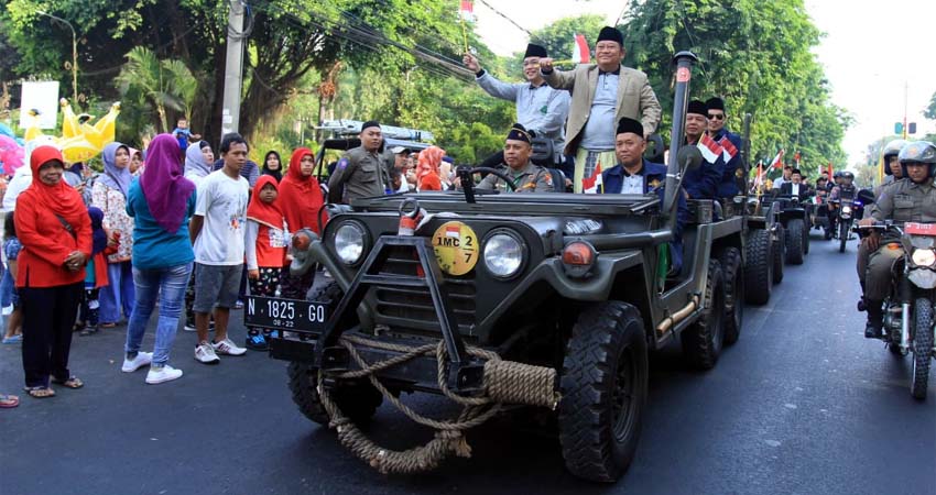 50.000 Santri Sidoarjo Ramaikan Pawai Santri Nusantara