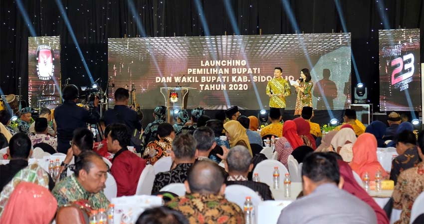 KPU Launching Tahapan Pilkada, Pilbup Bermartabat Sidoarjo Hebat